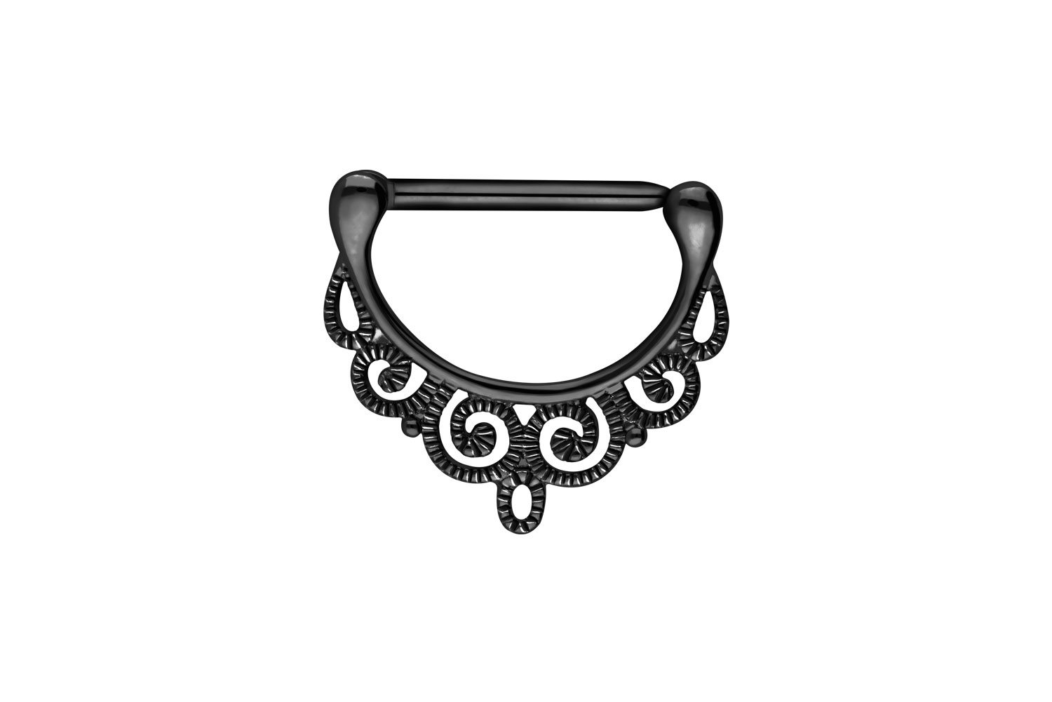 Chirurgenstahl Nippelpiercing Clicker ORIENTALISCHES DESIGN